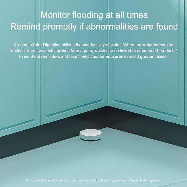 Original Xiaomi Wireless Bluetooth Flood Guard Intelligently Detects Water Leakage Xiaoai Speaker Linkage App to Remotely Remind