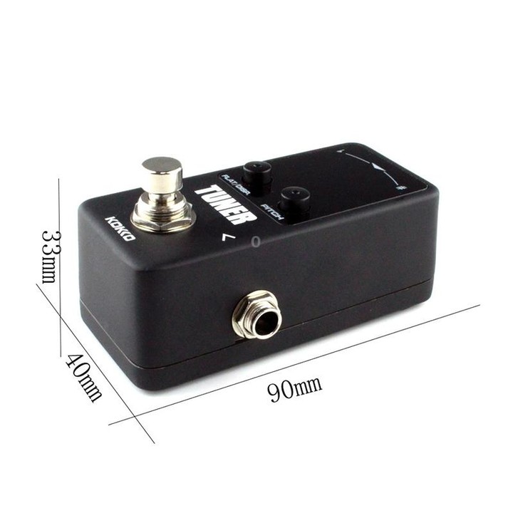KOKKO FTN2 Guitar Mini Monoblock Effects Pedal Tuner, High Sensitivity Dual Mode Display Screen(Black)