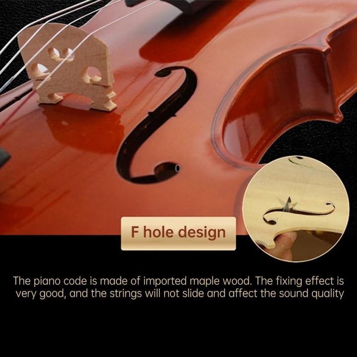 4/4 Full Size Acoustic Violin Handmade Solid Wood Violin