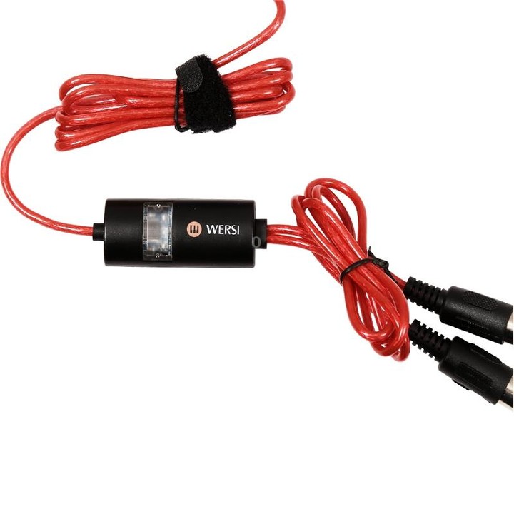 WERSI UM-18 USB MIDI Cable MidiPort Midi Cable Electric Piano Electronic Drum Music Editing Line, Length: 2m(Black)