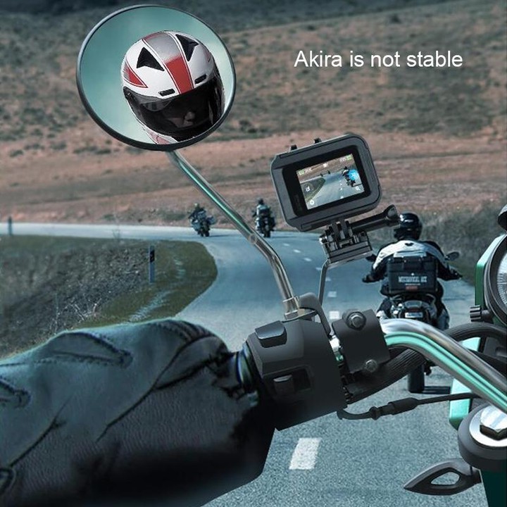 RUIGPRO Motorcycle Handlebar Alloy Phone Bracket for GoPro, Insta360, DJI and Other Action Cameras(Gold)