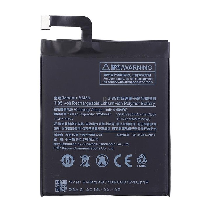 BM39 3250mAh for Xiaomi Mi 6 Li-Polymer Battery