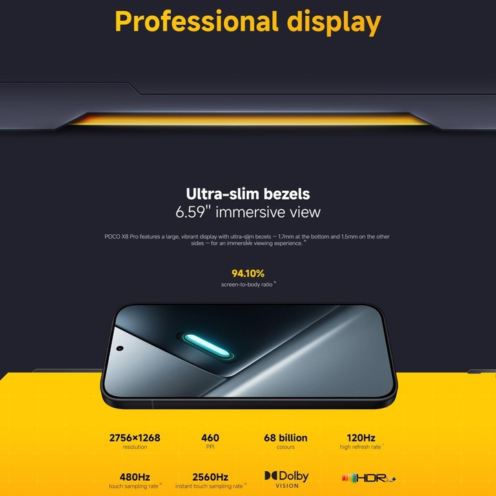 [HK Warehouse] Xiaomi POCO X8 Pro Global, 8GB+512GB, In-screen Fingerprint, 6.59 inch Xiaomi HyperOS 3 Dimensity 8500-Ultra Octa