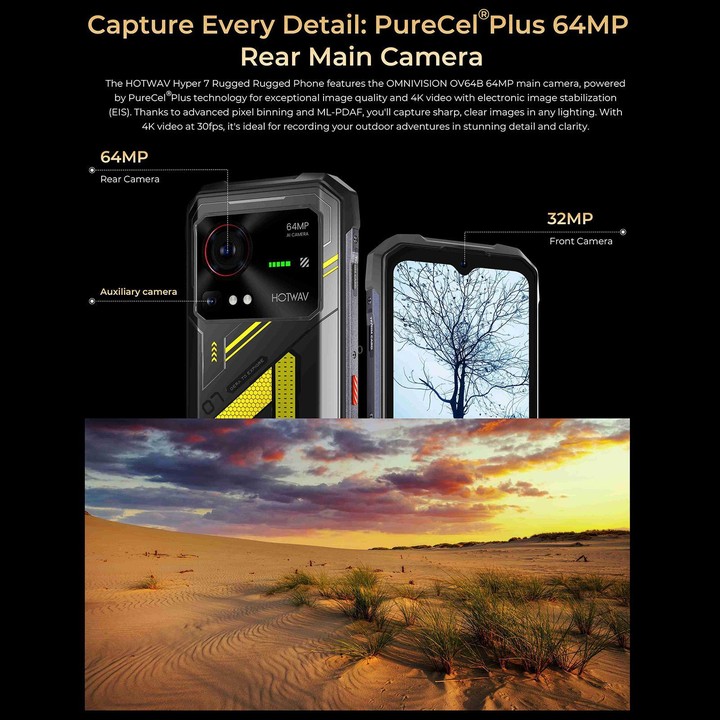[HK Warehouse] HOTWAV Hyper 7 Rugged Phone, 8GB+256GB, 10800mAh, 6.6 inch Android 14 MediaTek Dimensity 7050 5G, Network: 5G, OT