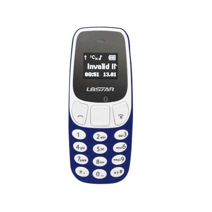 GTStar BM10 Mini Mobile Phone, Hands Free Bluetooth Dialer Headphone, MP3 Music, Dual SIM, Network: 2G(Dark Blue)