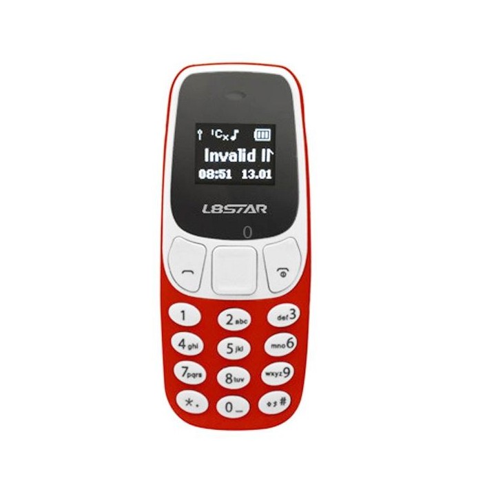 GTStar BM10 Mini Mobile Phone, Hands Free Bluetooth Dialer Headphone, MP3 Music, Dual SIM, Network: 2G(Red)