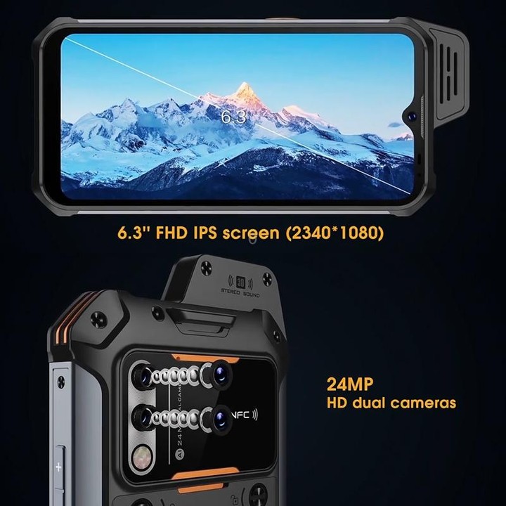 UNIWA W888 Standard Rugged Phone, 4GB+64GB, IP68 Waterproof Dustproof Shockproof, 5000mAh Battery, 6.3 inch Android 11 MTK6765 H