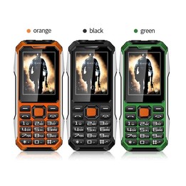 A6 Triple Proofing Elder Phone, Waterproof Shockproof Dustproof, 6800mAh Battery, 2.4 inch, 21 Keys, Bluetooth, LED Flashlight,