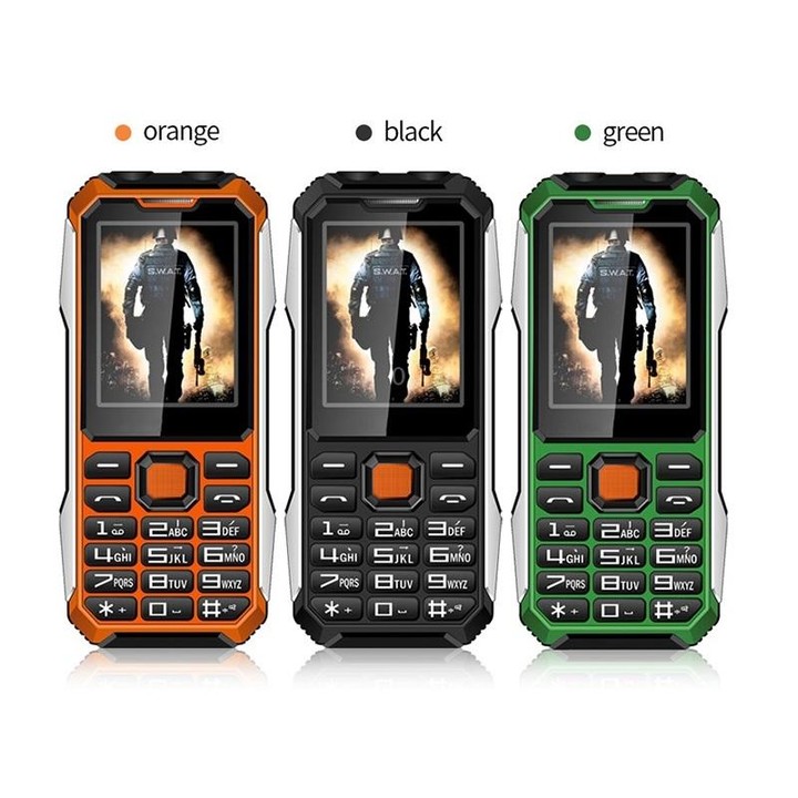 A6 4G Full Network Triple Proofing Elder Phone, Waterproof Shockproof Dustproof, 6800mAh Battery, 2.4 inch, 21 Keys, LED Flashli