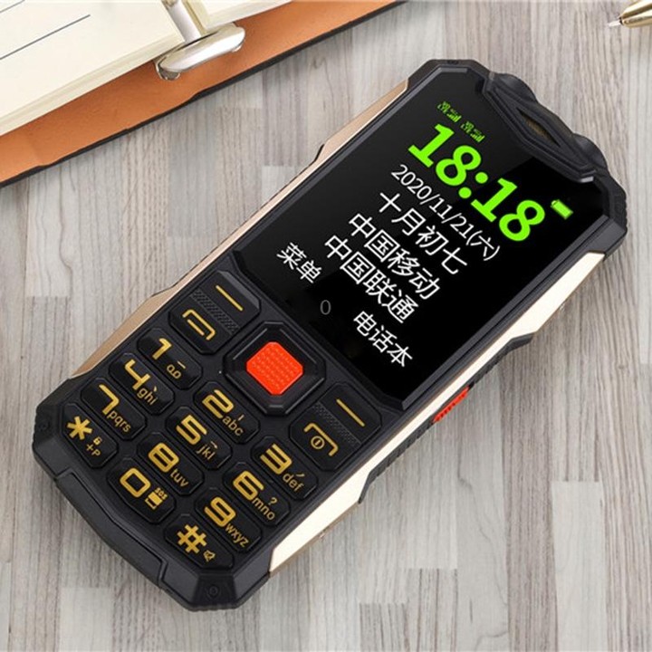 K1 Triple Proofing Elder Phone, Waterproof Shockproof Dustproof, 4800mAh Battery, 2.4 inch, 21 Keys, Bluetooth, LED Flashlight,