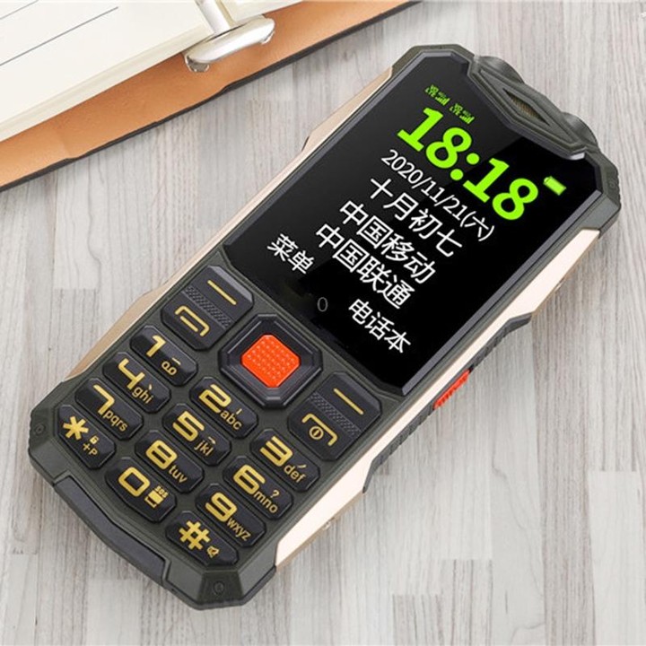 K1 Triple Proofing Elder Phone, Waterproof Shockproof Dustproof, 4800mAh Battery, 2.4 inch, 21 Keys, Bluetooth, LED Flashlight,