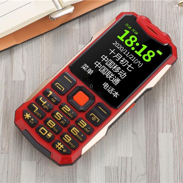 K1 Triple Proofing Elder Phone, Waterproof Shockproof Dustproof, 4800mAh Battery, 2.4 inch, 21 Keys, Bluetooth, LED Flashlight,