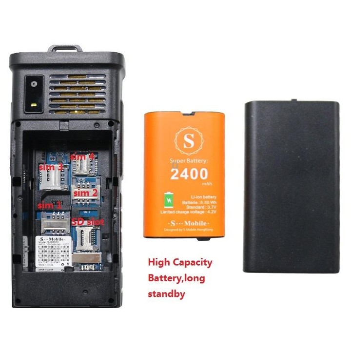 S-G8800 Triple Proofing Elder Phone, Waterproof Shockproof Dustproof, 2400mAh Battery, 2.2 inch, 21 Keys, LED Flashlight, FM, Qu