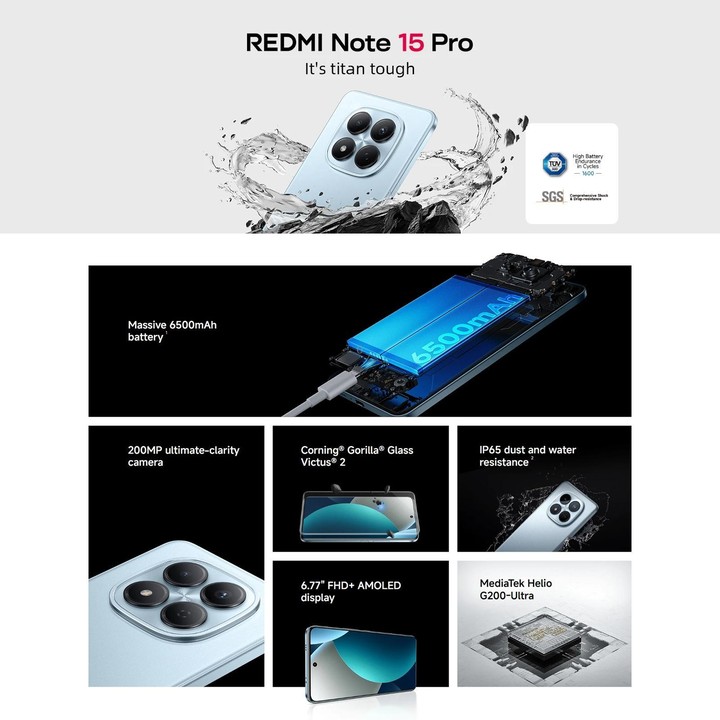 [HK Warehouse] Xiaomi Redmi Note 15 Pro 4G Global, 12GB+256GB, In-screen Fingerprint, 6.77 inch Xiaomi HyperOS 2 MediaTek Helio