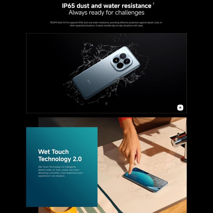 [HK Warehouse] Xiaomi Redmi Note 15 Pro 4G Global, 12GB+512GB, In-screen Fingerprint, 6.77 inch Xiaomi HyperOS 2 MediaTek Helio