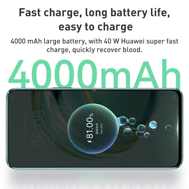 HUAWEI nova 10z 256GB CHA-AL80, 64MP Cameras, China Version, Triple Back Cameras, Side Fingerprint Identification, 6.6 inch Harm