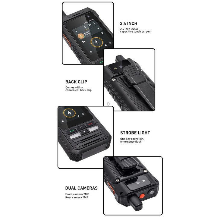 UNIWA F80 Walkie Talkie Rugged Phone, 1GB+8GB, Waterproof Dustproof Shockproof, 5300mAh Battery, 2.4 inch Android 8.1 Qualcomm M