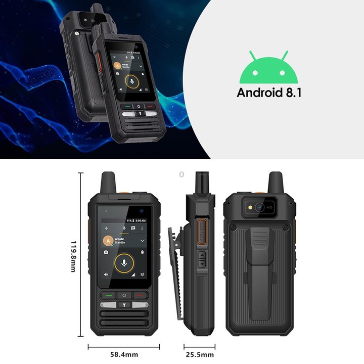 UNIWA F80 Walkie Talkie Rugged Phone, 1GB+8GB, Waterproof Dustproof Shockproof, 5300mAh Battery, 2.4 inch Android 8.1 Qualcomm M