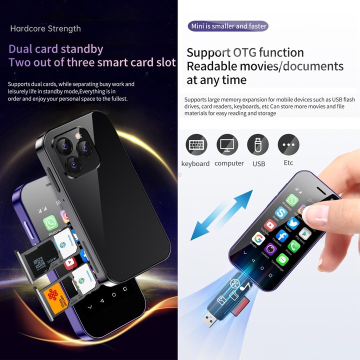 SOYES 14 Pro, 2GB+16GB, Face Recognition, 3.0 inch Android 9.0 MTK6739CW Quad Core up to 1.28GHz, OTG, Network: 4G, Dual SIM, Su