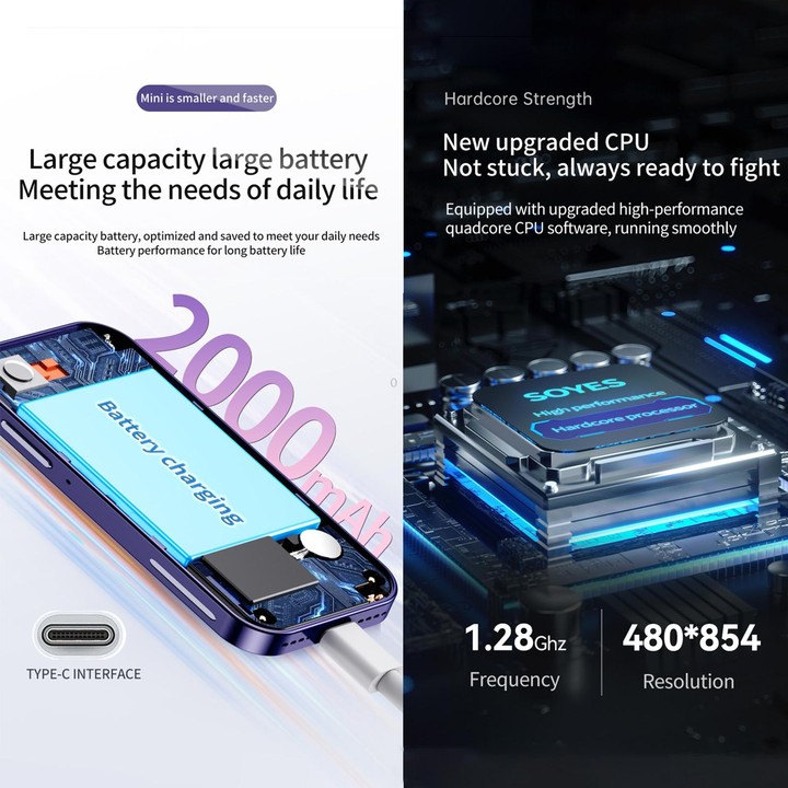 SOYES 14 Pro, 2GB+16GB, Face Recognition, 3.0 inch Android 9.0 MTK6739CW Quad Core up to 1.28GHz, OTG, Network: 4G, Dual SIM, Su