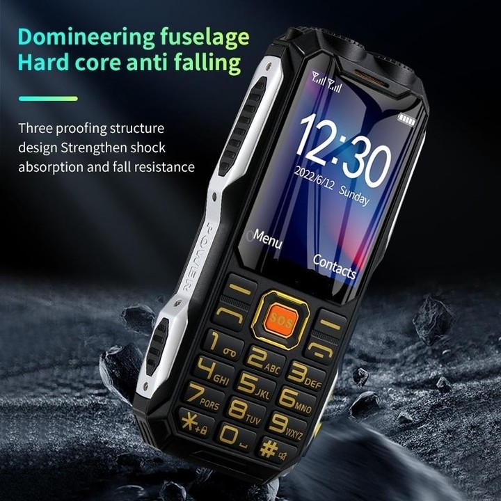 Q8-1 Triple Proofing Elder Phone, 16800mAh Battery, 2.4 inch, 21 Keys, Bluetooth, LED Flashlight, FM, SOS, Dual SIM, Network: 4G