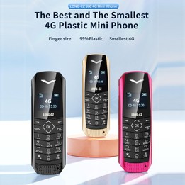 LONG-CZ J60 4G Mini Phone, 1.77 inch Unisoc T107, 21 Keys, Network: 4G, Single SIM(Rose Red)