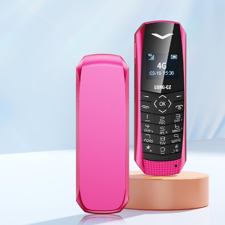 LONG-CZ J60 4G Mini Phone, 1.77 inch Unisoc T107, 21 Keys, Network: 4G, Single SIM(Rose Red)