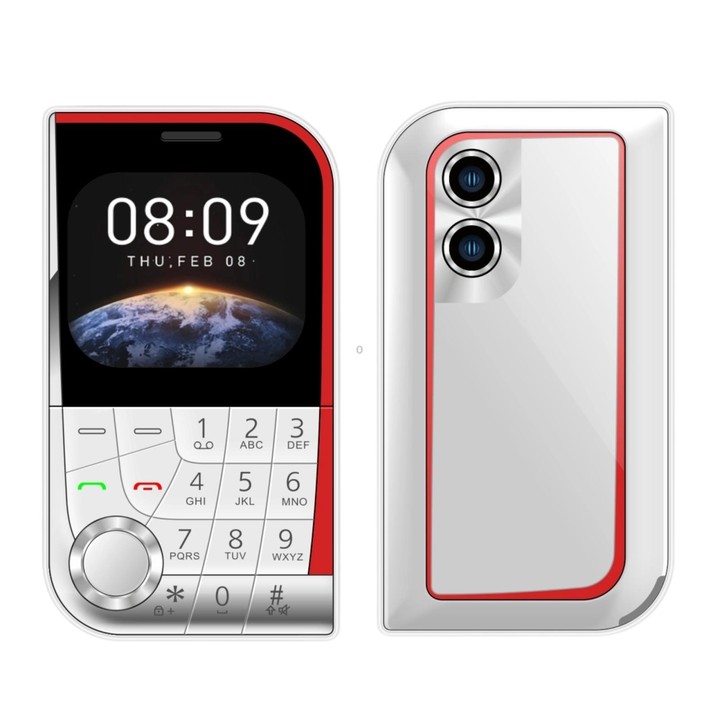 V10 Card Mobile Phone, 2.01 inch, MTK6261D, Support Bluetooth, FM, Torch, GSM, Dual SIM (White)