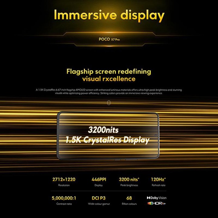 [HK Warehouse] Xiaomi POCO X7 Pro 5G Global, 12GB+512GB, In-screen Fingerprint, 6.67 inch Xiaomi HyperOS 2 MediaTek Dimensity 84