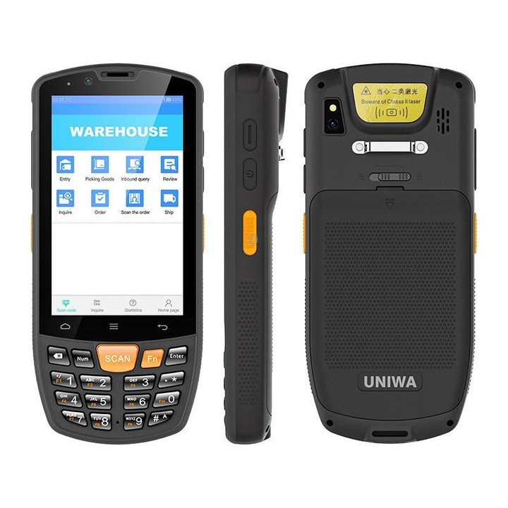 UNIWA HS006 Industrial PDA QR Code Scanner, 3GB+32GB, 4.0 inch Android 11 MediaTek MT6762 Octa Core, NFC, Network: 4G (US Plug)