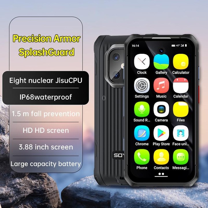 SOYES Maxo Rugged Phone, 6GB+128GB, 3.88 inch Android 12.0 MTK6762 Octa Core, Network: 4G, Dual SIM, OTG, Support Google Play St