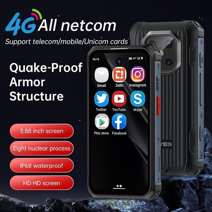SOYES Maxo Rugged Phone, 6GB+128GB, 3.88 inch Android 12.0 MTK6762 Octa Core, Network: 4G, Dual SIM, OTG, Support Google Play St