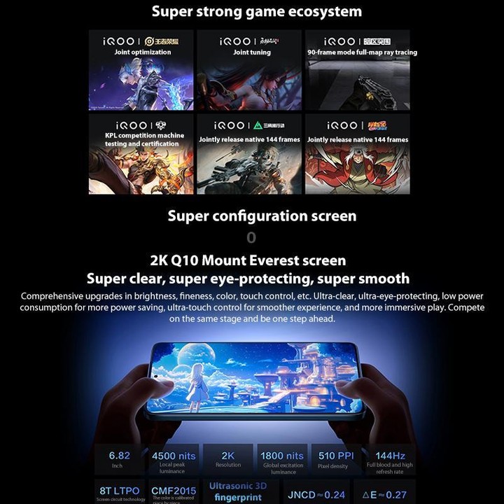 vivo iQOO Neo10 Pro+, 16GB+512GB, Screen Fingerprint, 6.82 inch Android 15 OriginOS 5 Snapdragon 8 Elite Octa Core, OTG, NFC, Ne