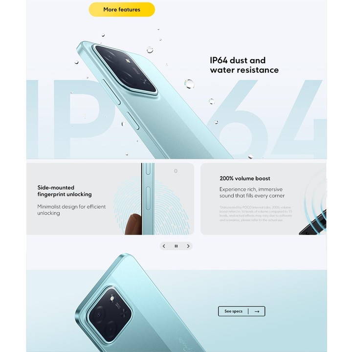 [HK Warehouse] Xiaomi POCO C85 Global, 6GB+128GB, Side Fingerprint, 6.9 inch Xiaomi HyperOS 2 MediaTek Helio G81-Ultra Octa Core