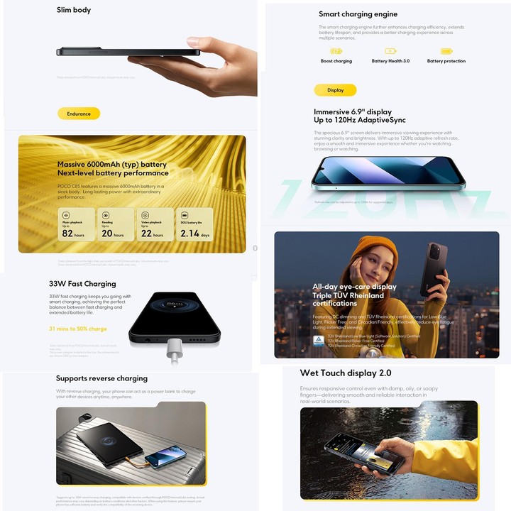 [HK Warehouse] Xiaomi POCO C85 Global, 6GB+128GB, Side Fingerprint, 6.9 inch Xiaomi HyperOS 2 MediaTek Helio G81-Ultra Octa Core