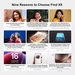 OPPO Find X9 AI Phone, 16GB+256GB, Screen Fingerprint, 6.59 inch ColorOS 16.0 Dimensity 9500 Octa Core, NFC, OTG, Network: 5G (R
