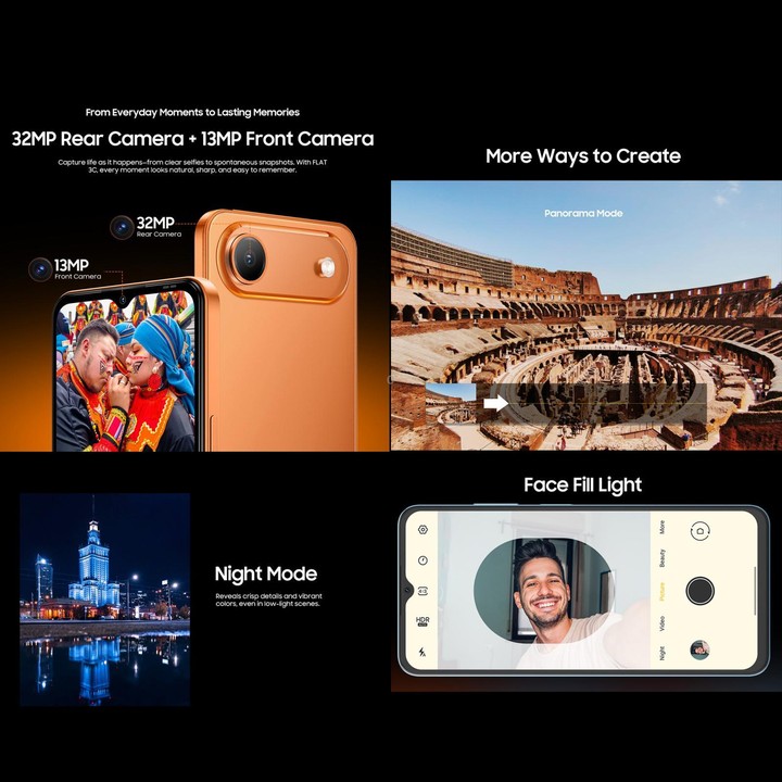 [HK Warehouse] Blackview Oscal FLAT 3C, 4GB+64GB, 6.56 inch Android 16 Unisoc UMS312 T310 Quad Core, OTG, Network: 4G (Blue)