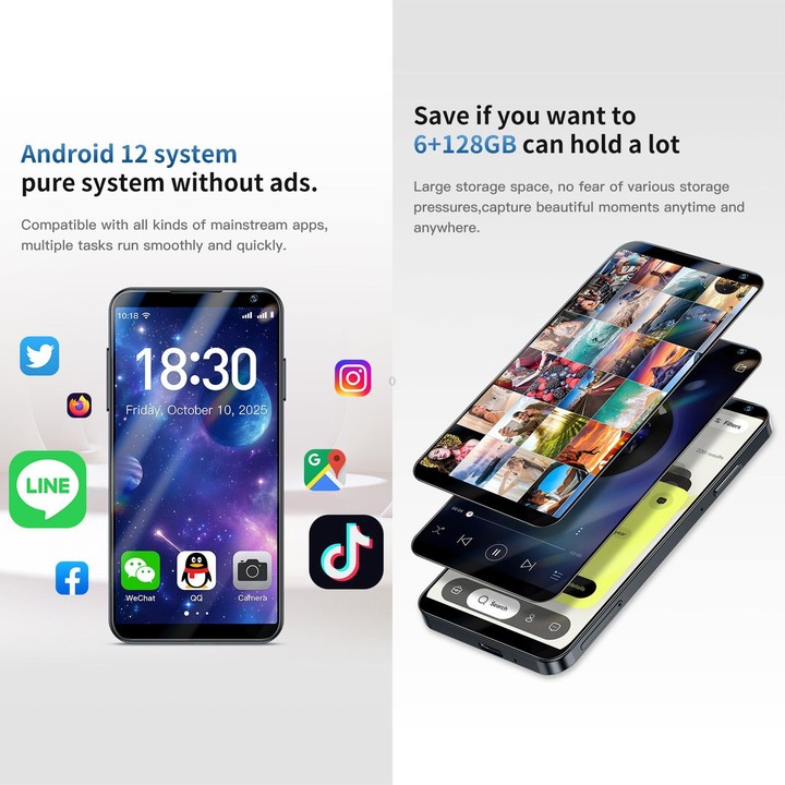 DOOV M2, 6GB+128GB, 4 inch Android 12 Mediatek MT6765 Octa Core, Network: 4G, with Camera (Black)