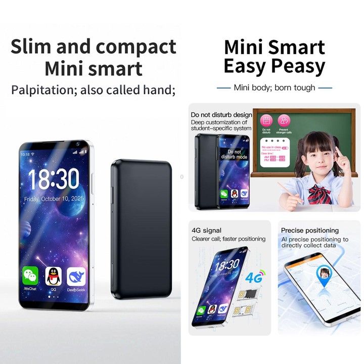 DOOV M2, 6GB+128GB, 4 inch Android 12 Mediatek MT6765 Octa Core, Network: 4G, without Camera (Black)