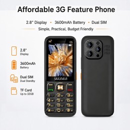 Q5 3G Key Phone, 3600mAh Battery, 2.8 inch, SOS, 21 Keys, Dual SIM, Network: 3G, Support Whatsapp, Facebook (Blue)