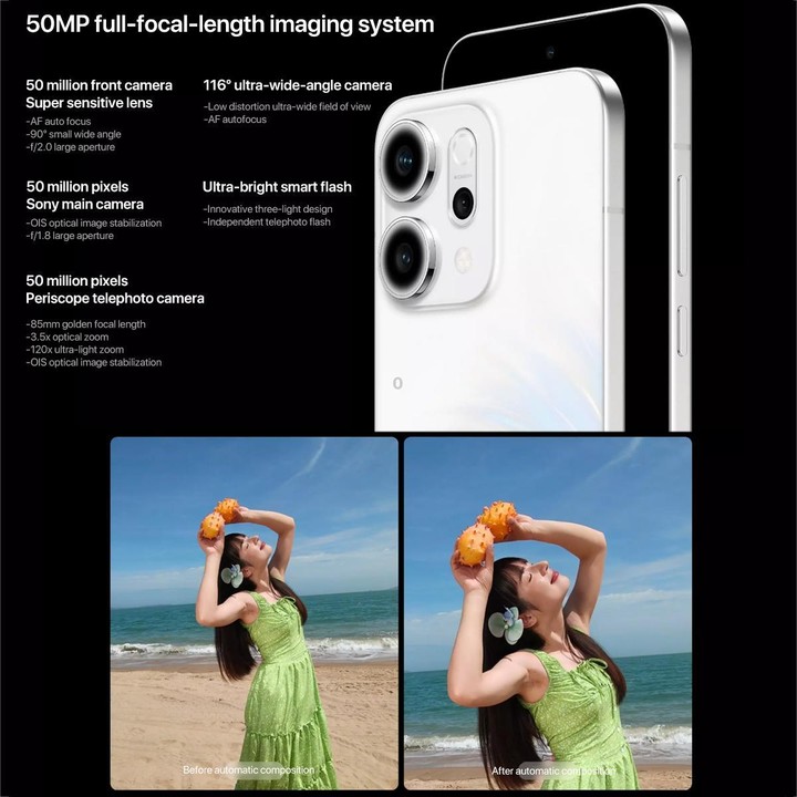 OPPO Reno14 AI Phone, 12GB+512GB, Screen Fingerprint, 6.59 inch ColorOS 15.0 Dimensity 8350 Octa Core, NFC, OTG, Network: 5G (Gr