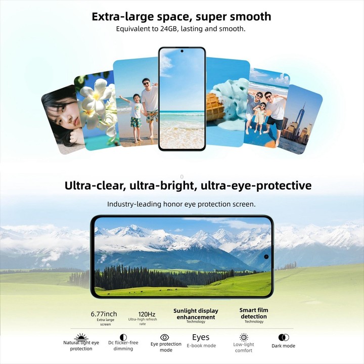 Honor Play10T, 8GB+256GB, Side Fingerprint, 6.8 inch Android 15 Magic OS 9.0 Snapdragon 6s Gen 3 Octa Core, Network: 5G (Black)
