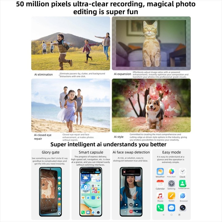 Honor Play10T, 12GB+256GB, Side Fingerprint, 6.8 inch Android 15 Magic OS 9.0 Snapdragon 6s Gen 3 Octa Core, Network: 5G (Black)