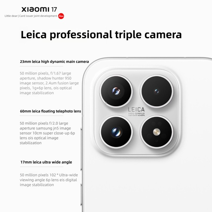 Xiaomi 17, 16GB+512GB, 3D Ultrasonic Fingerprint, 6.3 inch Xiaomi HyperOS 3 Snapdragon 8 Elite Gen 5 Octa Core, NFC, Network: 5G