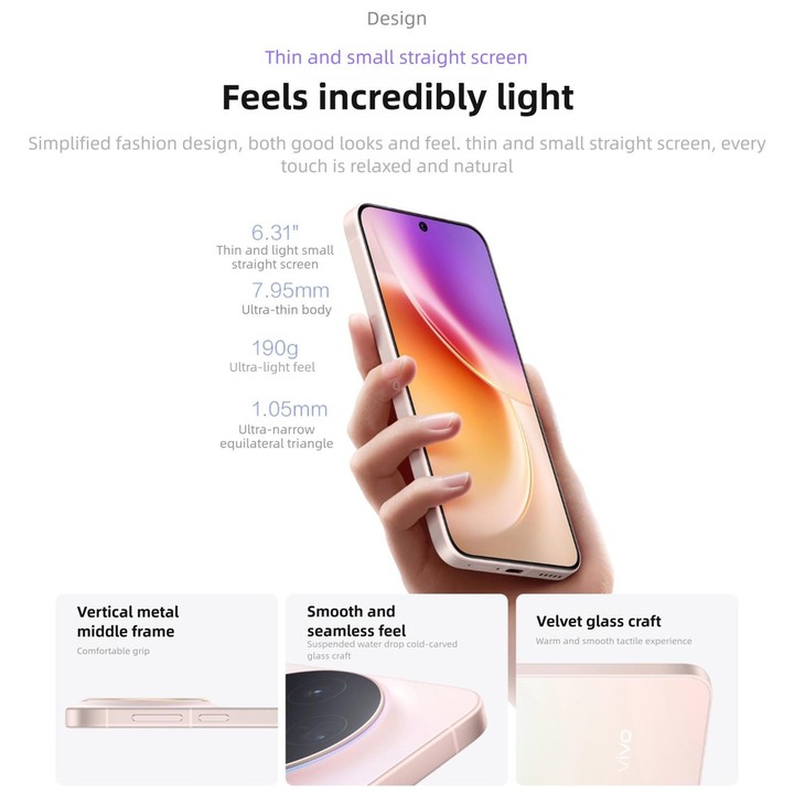 vivo X300, 12GB+512GB, 6.31 inch OriginOS 6 Android 16 Dimensity 9500 Octa Core, OTG, NFC, Network: 5G (Pink)