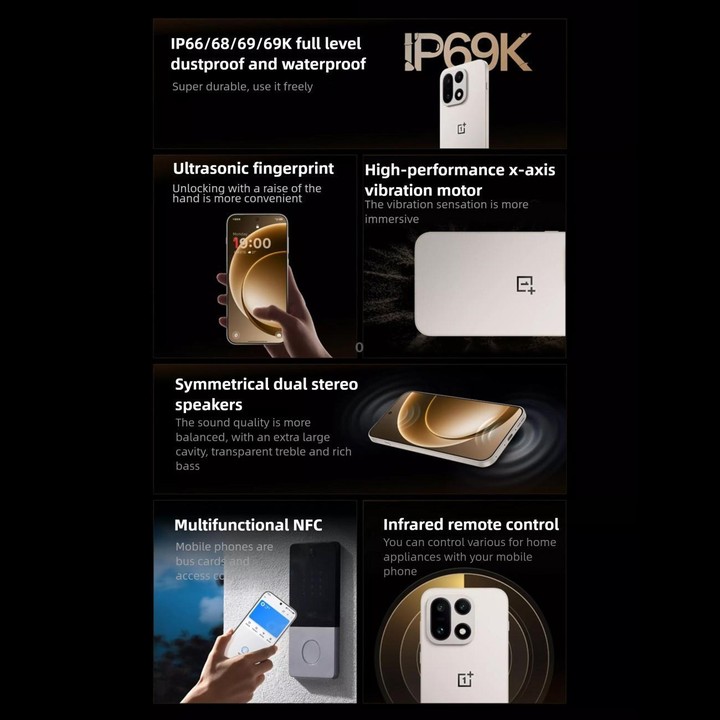 OnePlus 15, 16GB+1TB, Screen Fingerprint Identification, 6.78 inch ColorOS 16.0 Snapdragon 8 Elite Gen 5 Octa Core, NFC, Network
