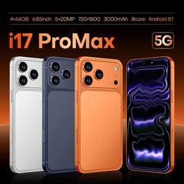 i17 Pro Max / A19, 4GB+64GB, 6.85 inch Android 8.1 MTK6762 Octa Core, Network: 4G, Dual SIM, AU Plug (Orange)