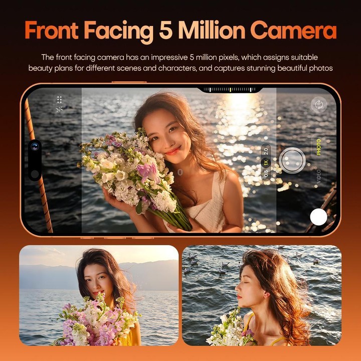 i17 Pro Max / A19, 4GB+64GB, 6.85 inch Android 8.1 MTK6762 Octa Core, Network: 4G, Dual SIM, EU Plug (Orange)