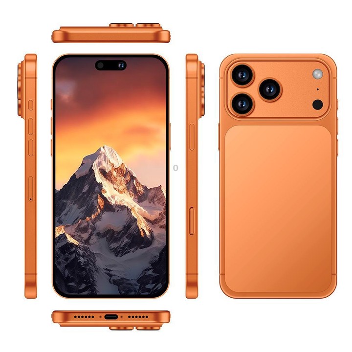i17 Pro Max / A19, 4GB+64GB, 6.85 inch Android 8.1 MTK6762 Octa Core, Network: 4G, Dual SIM, UK Plug (Orange)