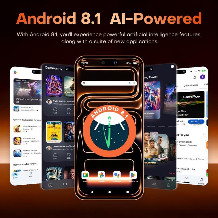 i17 Pro Max / A19, 4GB+64GB, 6.85 inch Android 8.1 MTK6762 Octa Core, Network: 4G, Dual SIM, UK Plug (Blue)